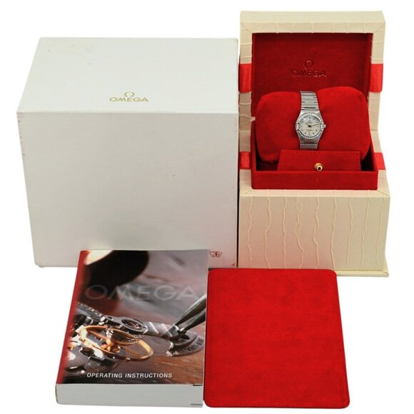 Omega 22.5mm Ladies Constellation MOP Dial Diamond Bezel Watch - Picture 2 of 7